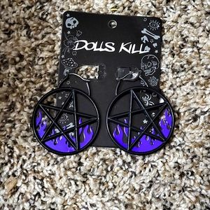 Dolls kill - witchy goth pentagram earrings
